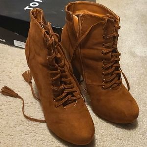 Torrid Suede Camel WW Bootie